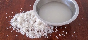 Rice and water